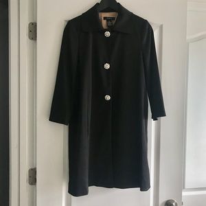 Arden B coat with jeweled buttons.
